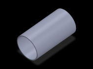 Perfil de Silicona TS5053,549,5 - formato tipo Tubo - forma de tubo