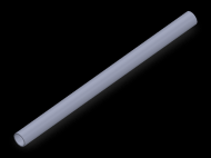 Perfil de Silicona TS6006,505,5 - formato tipo Tubo - forma de tubo