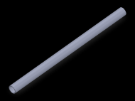 Perfil de Silicona TS600605 - formato tipo Tubo - forma de tubo