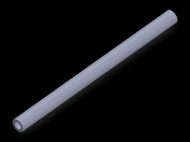Perfil de Silicona TS600704 - formato tipo Tubo - forma de tubo