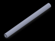Perfil de Silicona TS600803 - formato tipo Tubo - forma de tubo