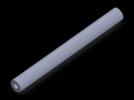 Perfil de Silicona TS601004 - formato tipo Tubo - forma de tubo