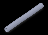 Perfil de Silicona TS601109 - formato tipo Tubo - forma de tubo