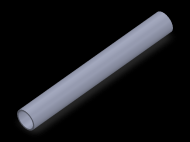 Perfil de Silicona TS6012,510,5 - formato tipo Tubo - forma de tubo