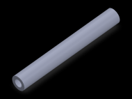 Perfil de Silicona TS601307 - formato tipo Tubo - forma de tubo