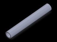 Perfil de Silicona TS601410 - formato tipo Tubo - forma de tubo