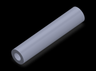 Perfil de Silicona TS6020,510,5 - formato tipo Tubo - forma de tubo