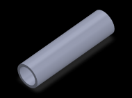 Perfil de Silicona TS602620 - formato tipo Tubo - forma de tubo