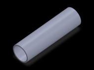 Perfil de Silicona TS602824 - formato tipo Tubo - forma de tubo