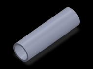 Perfil de Silicona TS603024 - formato tipo Tubo - forma de tubo