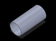 Perfil de Silicona TS6047,543,5 - formato tipo Tubo - forma de tubo