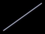 Perfil de Silicona TS700201 - formato tipo Tubo - forma de tubo