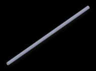 Perfil de Silicona TS700302,2 - formato tipo Tubo - forma de tubo