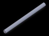 Perfil de Silicona TS700703 - formato tipo Tubo - forma de tubo
