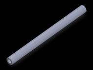 Perfil de Silicona TS700804 - formato tipo Tubo - forma de tubo