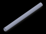 Perfil de Silicona TS700805 - formato tipo Tubo - forma de tubo