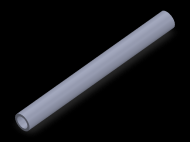 Perfil de Silicona TS701007 - formato tipo Tubo - forma de tubo