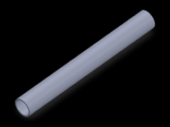 Perfil de Silicona TS701210 - formato tipo Tubo - forma de tubo