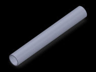 Perfil de Silicona TS7013,511,5 - formato tipo Tubo - forma de tubo