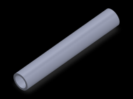 Perfil de Silicona TS7015,511,5 - formato tipo Tubo - forma de tubo