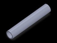 Perfil de Silicona TS7017,513,5 - formato tipo Tubo - forma de tubo