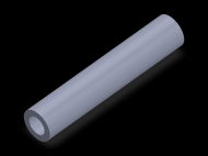 Perfil de Silicona TS7019,511,5 - formato tipo Tubo - forma de tubo