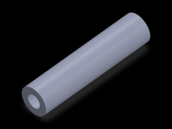 Perfil de Silicona TS7023,511,5 - formato tipo Tubo - forma de tubo