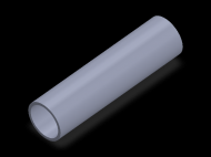 Perfil de Silicona TS7026,522,5 - formato tipo Tubo - forma de tubo