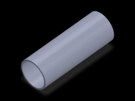 Perfil de Silicona TS703632 - formato tipo Tubo - forma de tubo