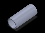 Perfil de Silicona TS704335 - formato tipo Tubo - forma de tubo