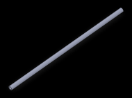 Perfil de Silicona TS800301,5 - formato tipo Tubo - forma de tubo