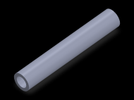 Perfil de Silicona TS8016,510,5 - formato tipo Tubo - forma de tubo