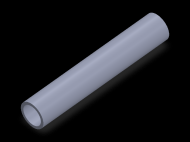 Perfil de Silicona TS801814 - formato tipo Tubo - forma de tubo