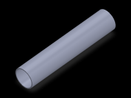 Perfil de Silicona TS8020,518,5 - formato tipo Tubo - forma de tubo
