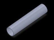 Perfil de Silicona TS8021,519,5 - formato tipo Tubo - forma de tubo