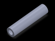Perfil de Silicona TS8022,512,5 - formato tipo Tubo - forma de tubo