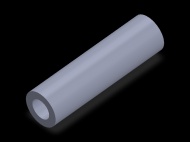 Perfil de Silicona TS8027,515,5 - formato tipo Tubo - forma de tubo