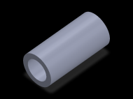 Perfil de Silicona TS8047,531,5 - formato tipo Tubo - forma de tubo