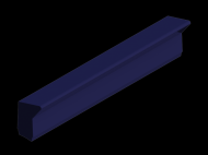 Profil en Silicone P156 - format de type Labiée - forme irrégulier