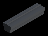 Profil en Silicone P268BZ - format de type T - forme irrégulier