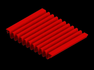 Profil en Silicone P35AE - format de type Soufflet - forme irrégulier