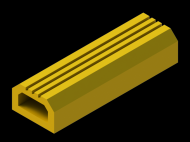 Profil en Silicone P37L - format de type D - forme irrégulier