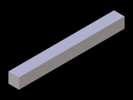 Profil en Silicone P401010 - format de type Carré - forme régulière