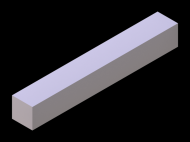 Profil en Silicone P401414 - format de type Carré - forme régulière