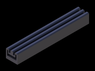 Profil en Silicone P437A - format de type D - forme irrégulier