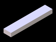 Profil en Silicone P501809 - format de type Rectangle - forme régulière