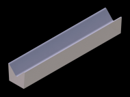 Profil en Silicone P756A - format de type Cornes - forme irrégulier