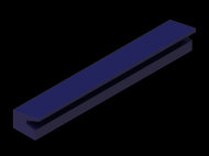 Profil en Silicone P92445A - format de type Labiée - forme irrégulier