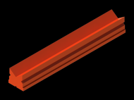 Profil en Silicone P924A - format de type Cornes - forme irrégulier