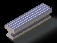 Profil en Silicone P93711F - format de type Lampe - forme irrégulier